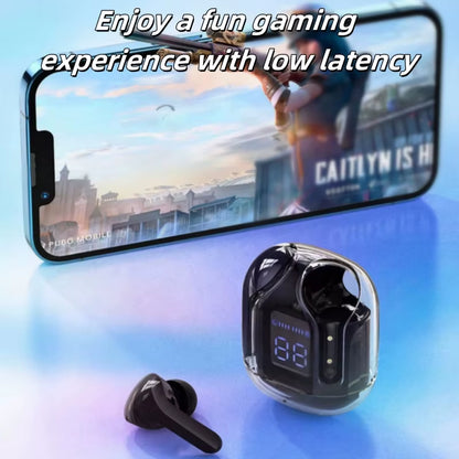 Wireless Earbuds Bluetooth Headphones with Mic and LED Charging Case for Sport Android/Ios, Stereo Noise Cancelling, Blue